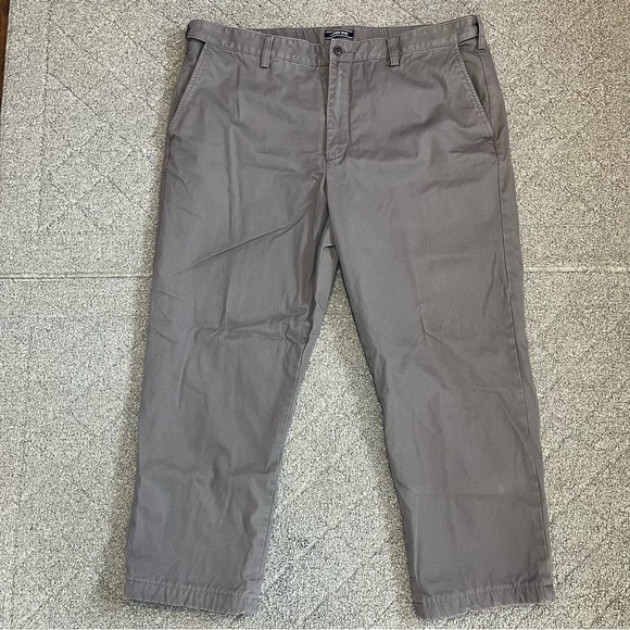 Lands' End Flannel Lined Comfort Waist Chinos Pants Mens Size 42X27 Gray - Picture 2 of 13